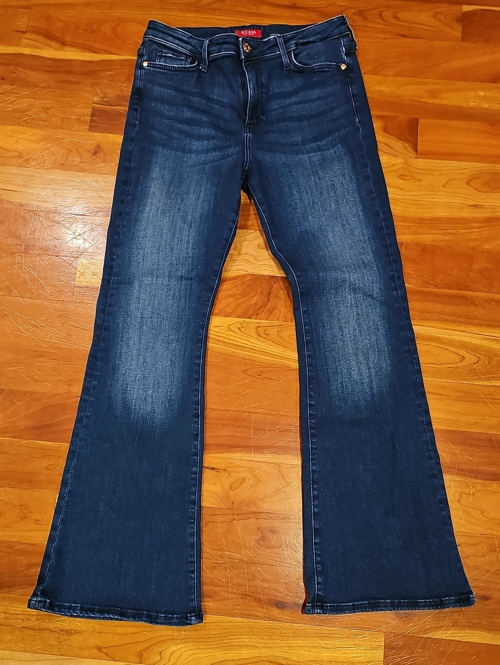 Guess Women's Dark Indigo Flare Jeans